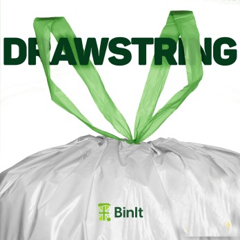 Everyday White 50L Drawstring Closure Leak resistance Bin Bags